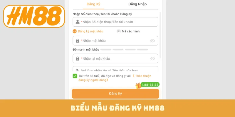 Biểu mẫu đăng ký HM88
