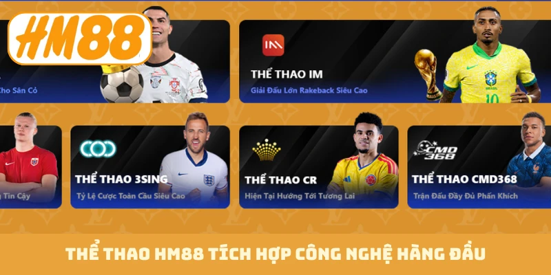 Thể thao HM88 tích hợp công nghệ hàng đầu